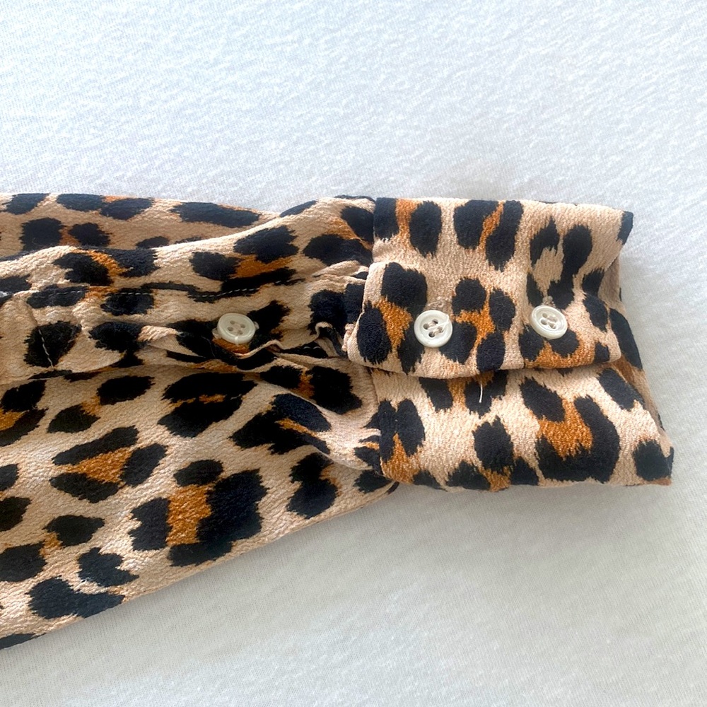 ZARA // Leopard 3/4 Sleeve Blouse - Picture 5 of 6